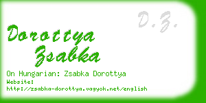 dorottya zsabka business card